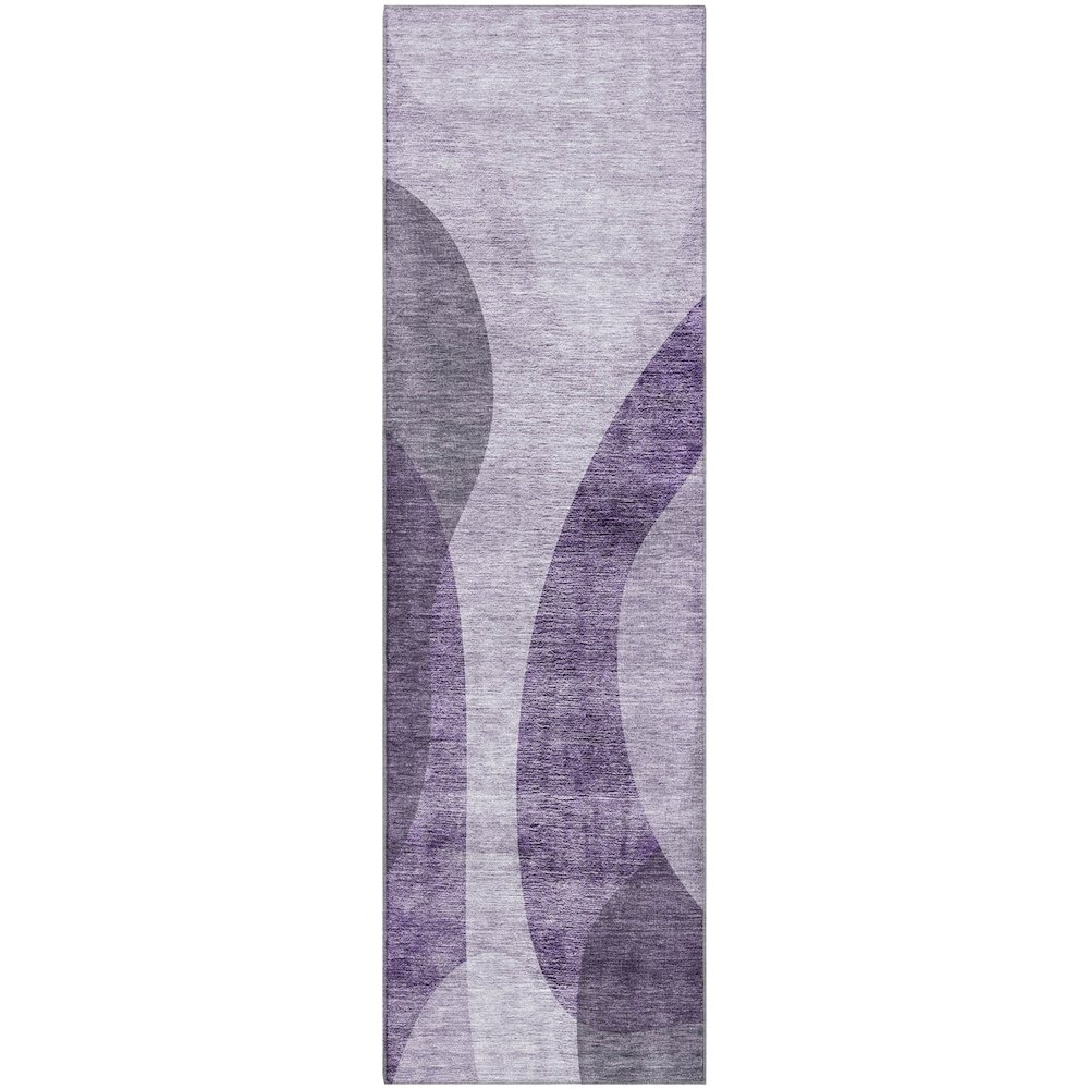 Premium Machine Washable Mayfield AMF657 Purple 2'3" x 7'6" Runner Rug. Picture 1