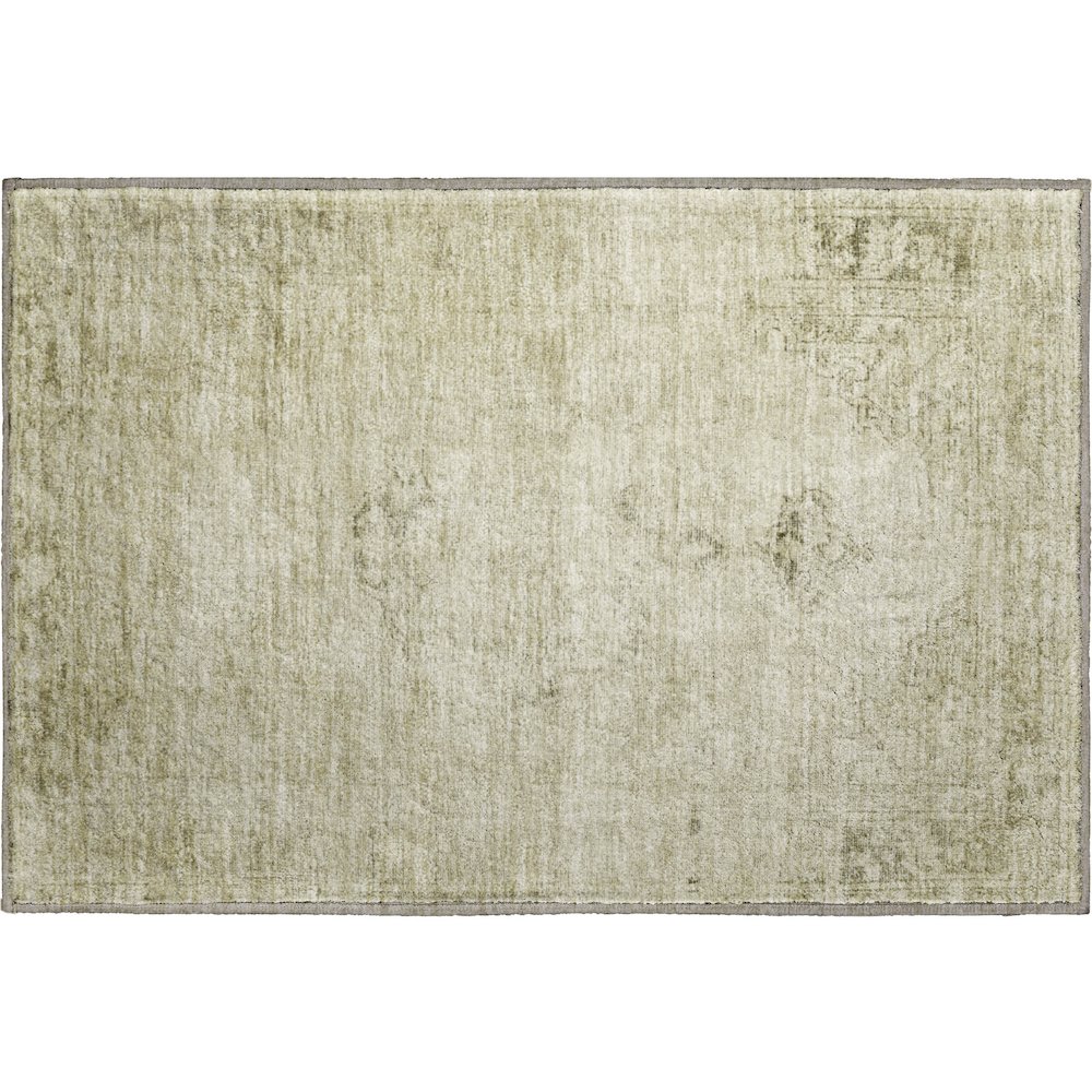 Premium Machine Washable Mayfield AMF658 Beige 1'8" x 2'6" Rug. Picture 1