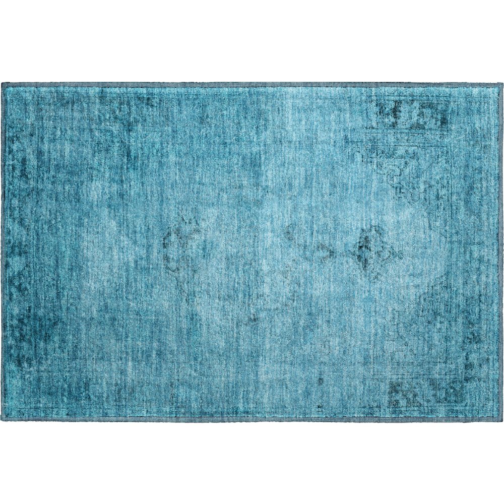 Premium Machine Washable Mayfield AMF658 Blue 1'8" x 2'6" Rug. Picture 1