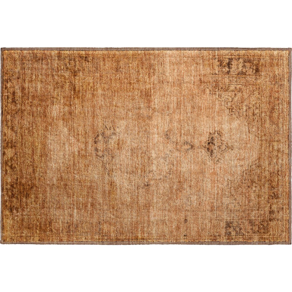 Premium Machine Washable Mayfield AMF658 Copper 1'8" x 2'6" Rug. Picture 1