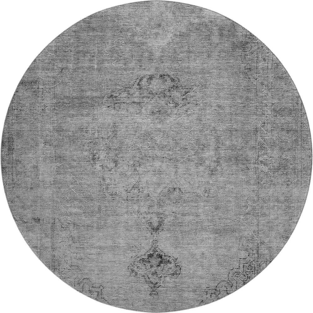 Premium Machine Washable Mayfield AMF658 Gray 8' x 8' Round Rug. Picture 1