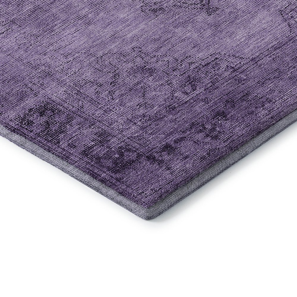 Premium Machine Washable Mayfield AMF658 Purple 1'8" x 2'6" Rug. Picture 3