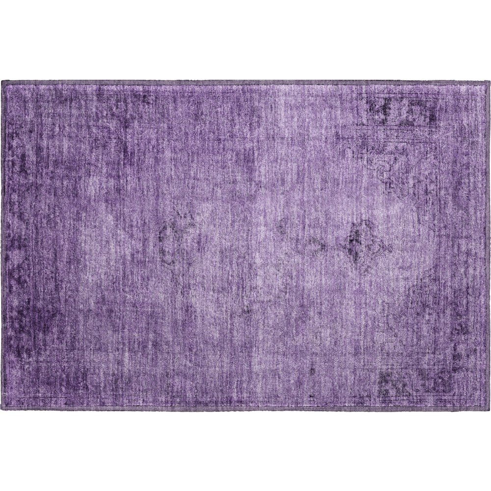 Premium Machine Washable Mayfield AMF658 Purple 1'8" x 2'6" Rug. Picture 1