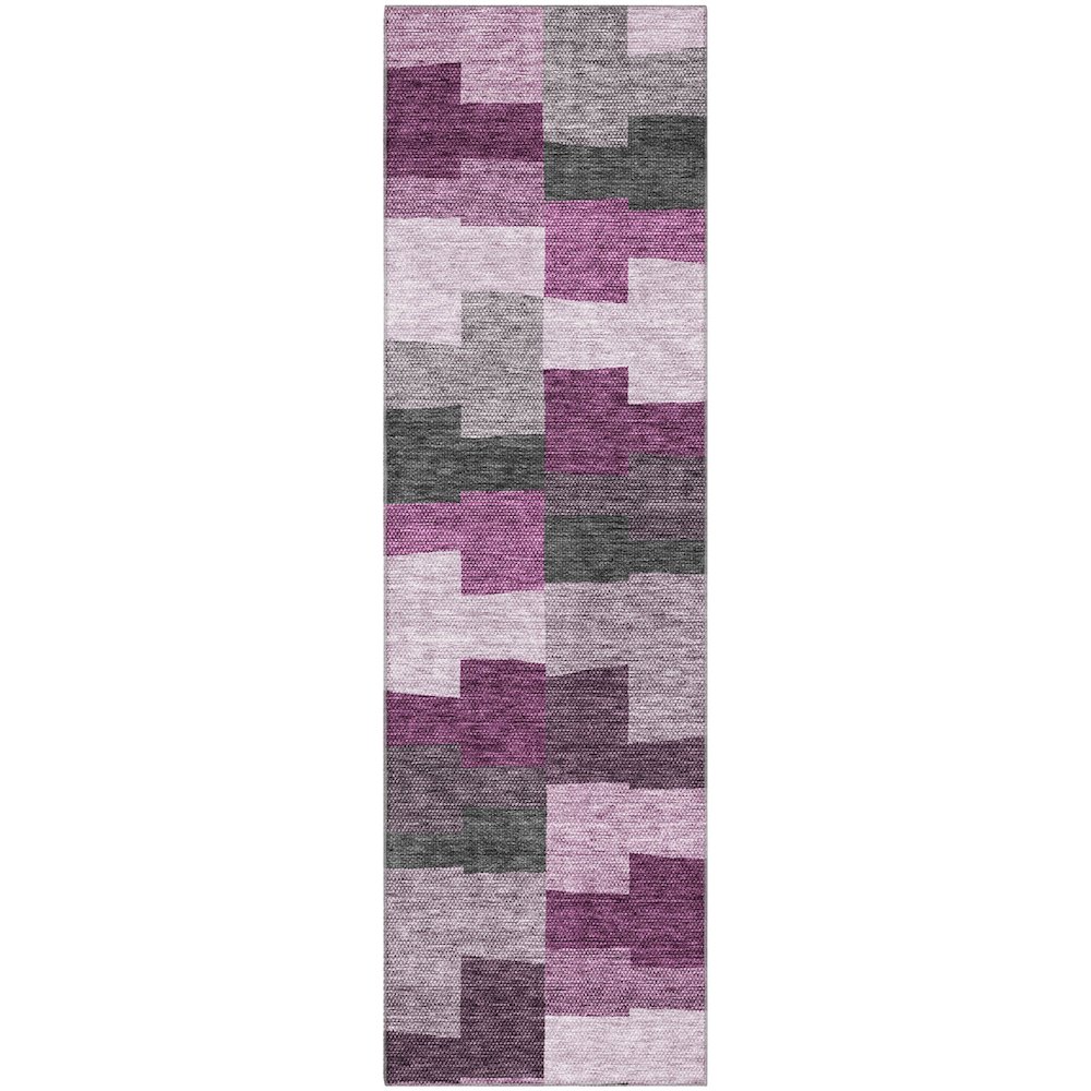 Premium Machine Washable Mayfield AMF659 Merlot 2'3" x 7'6" Runner Rug. Picture 1