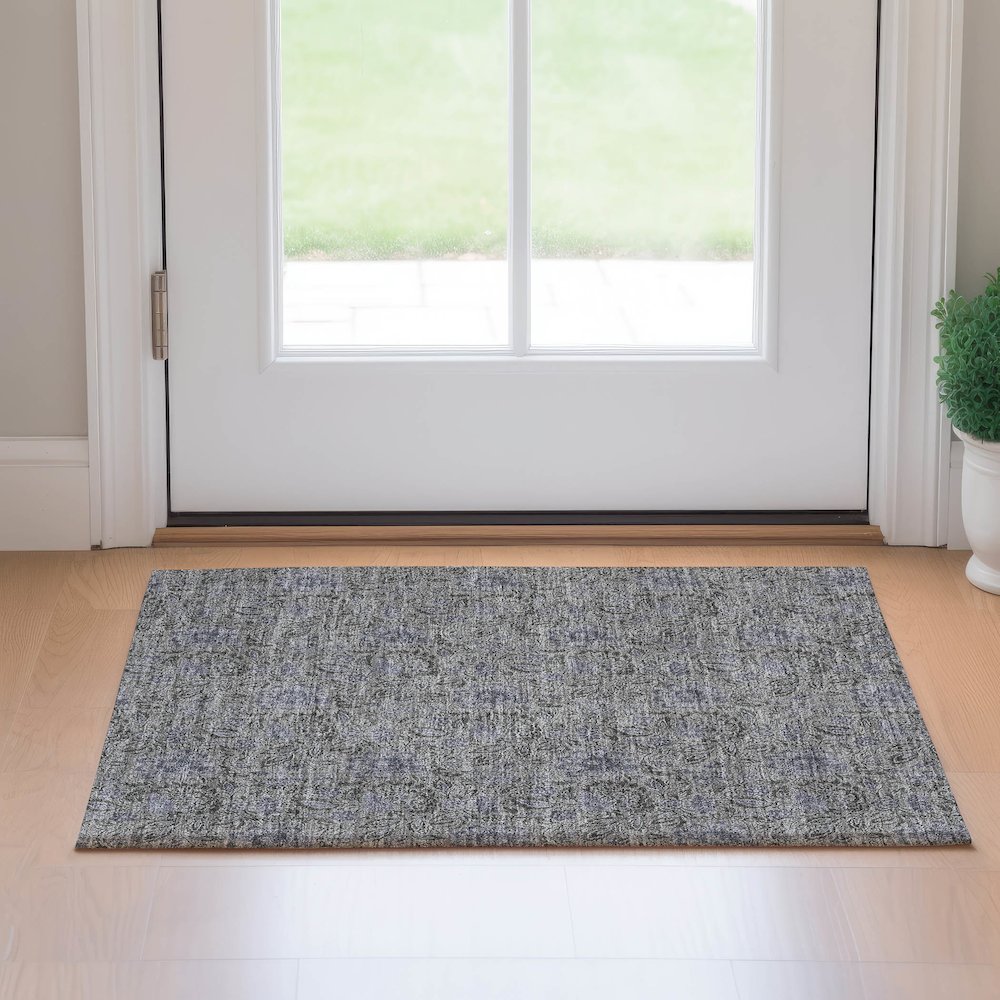 Premium Machine Washable Mayfield AMF660 Khaki 1'8" x 2'6" Rug. Picture 5