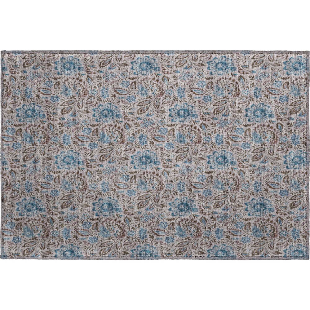 Premium Machine Washable Mayfield AMF660 Mocha 1'8" x 2'6" Rug. Picture 1