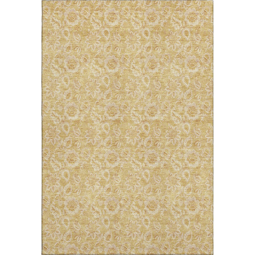 Premium Machine Washable Mayfield AMF661 Gold 2'6" x 3'10" Rug. Picture 1