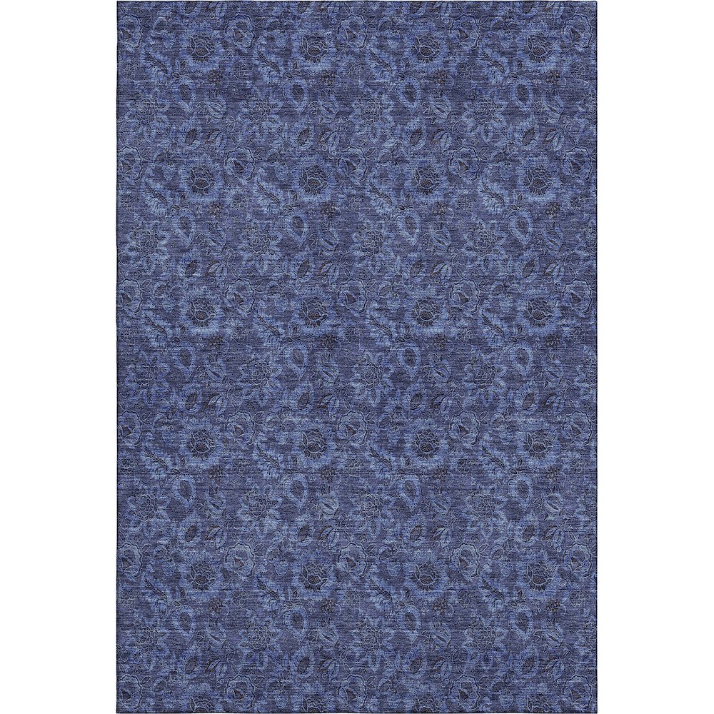 Premium Machine Washable Mayfield AMF661 Navy 2'6" x 3'10" Rug. Picture 1