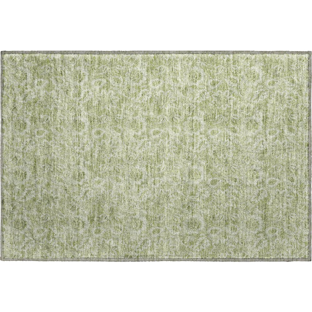 Premium Machine Washable Mayfield AMF662 Aloe 1'8" x 2'6" Rug. Picture 1