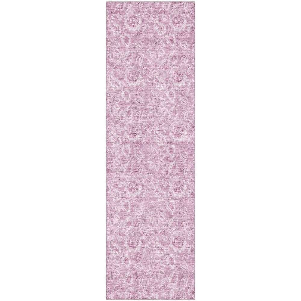 Premium Machine Washable Mayfield AMF662 Blush 2'3" x 7'6" Runner Rug. Picture 1