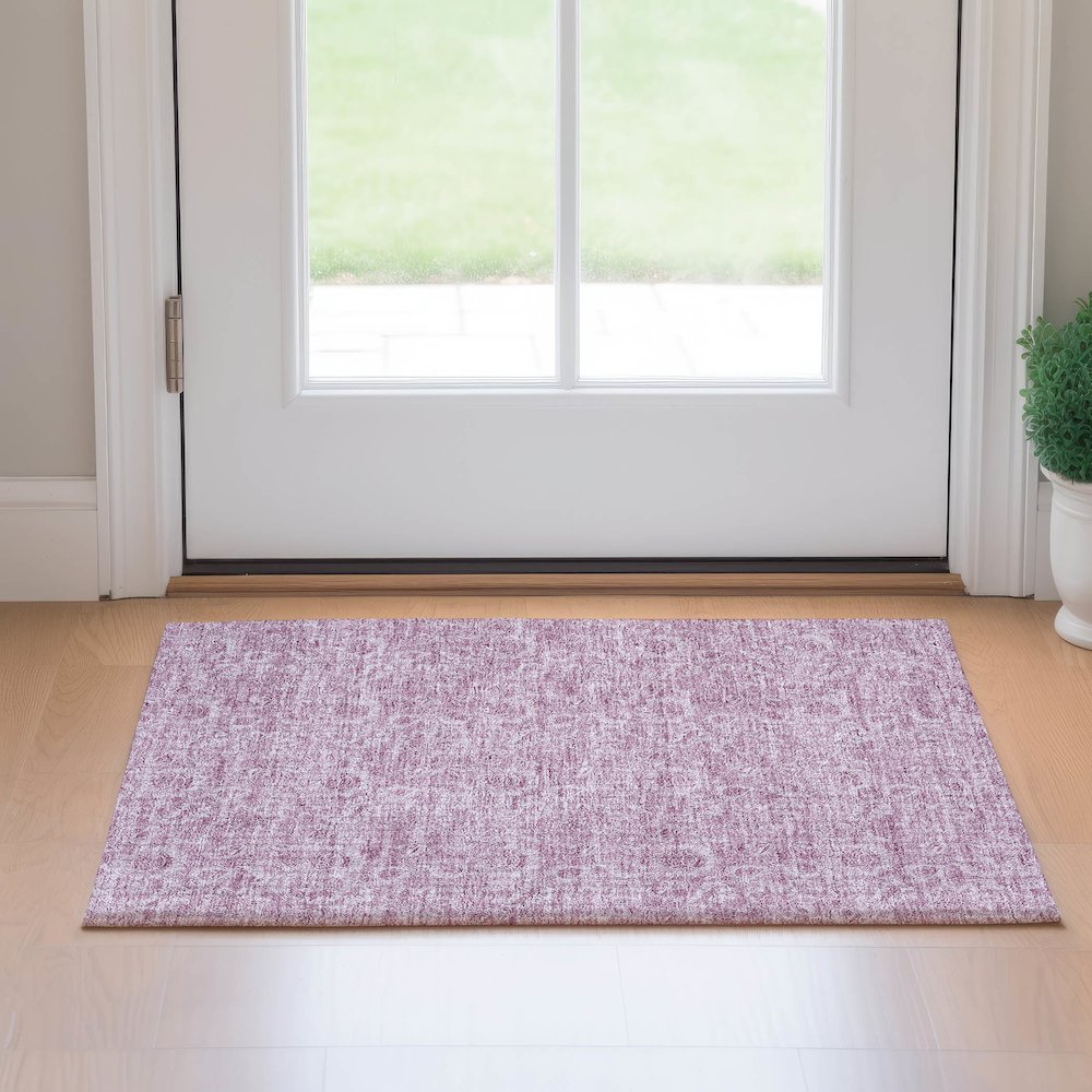 Premium Machine Washable Mayfield AMF662 Blush 1'8" x 2'6" Rug. Picture 5