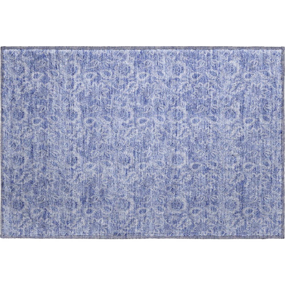 Premium Machine Washable Mayfield AMF662 Denim 1'8" x 2'6" Rug. Picture 1
