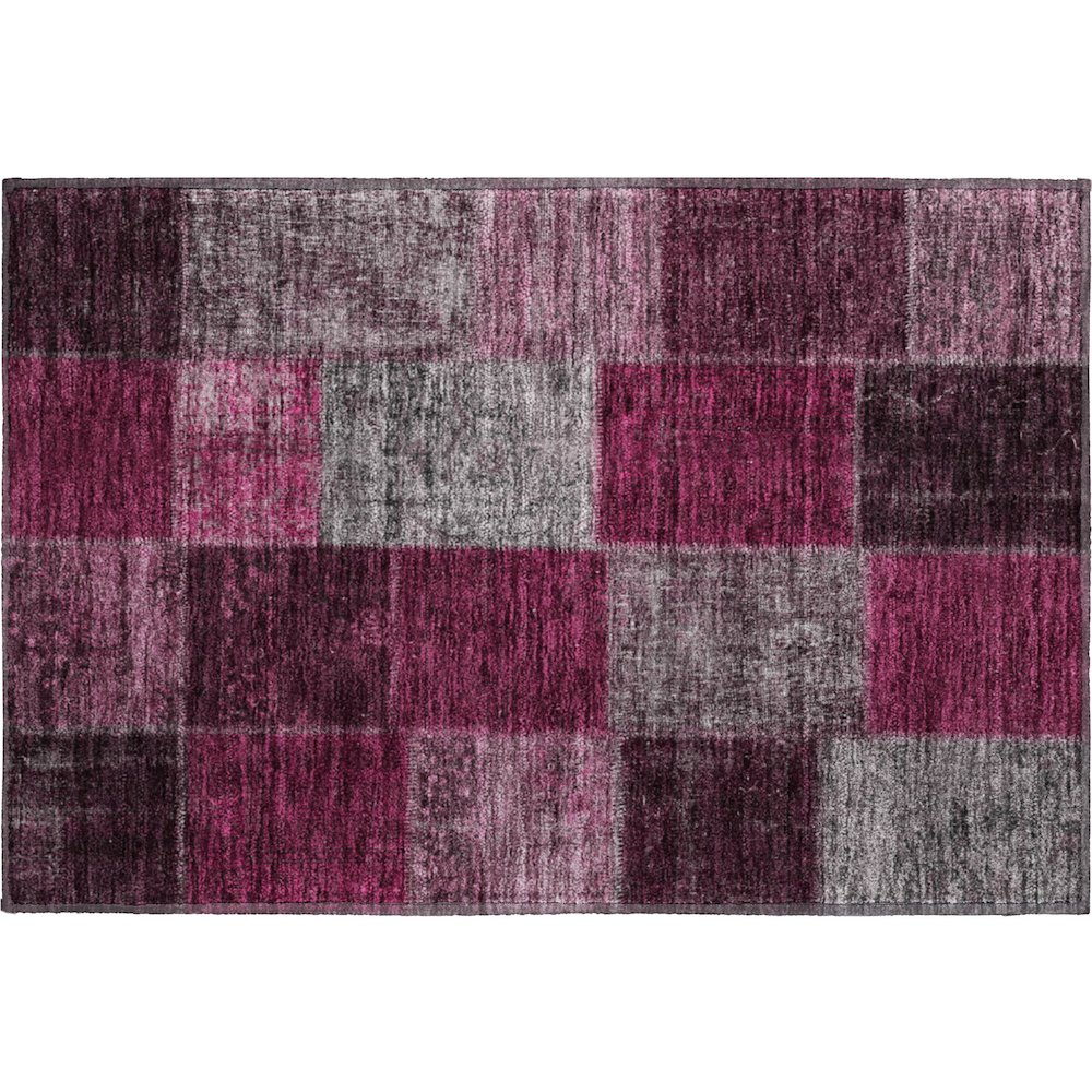 Premium Machine Washable Mayfield AMF663 Merlot 1'8" x 2'6" Rug. Picture 1