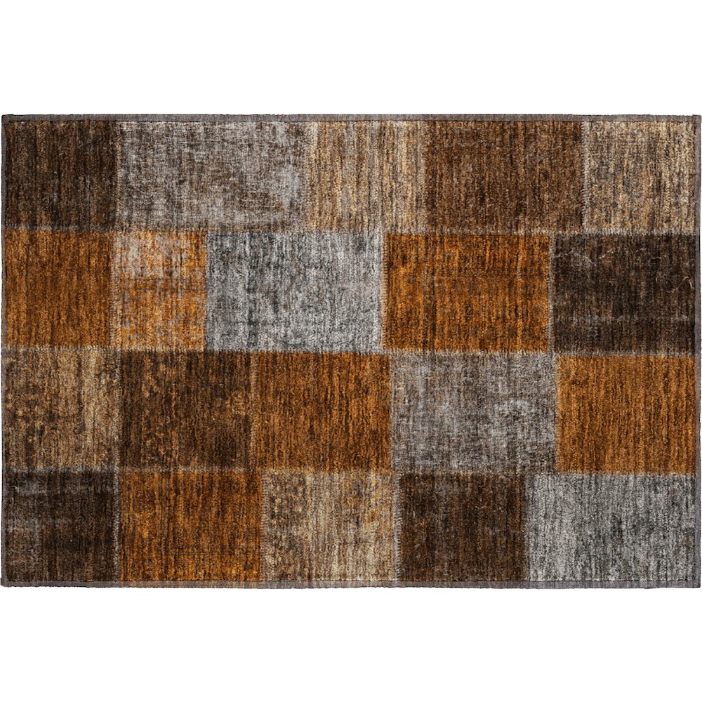 Premium Machine Washable Mayfield AMF663 Paprika 1'8" x 2'6" Rug. Picture 1