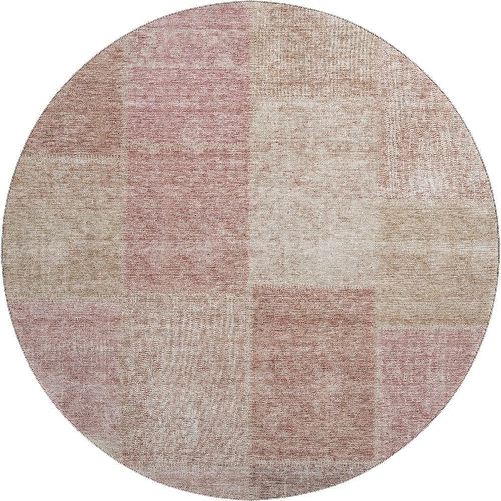 Premium Machine Washable Mayfield AMF664 Blush 8' x 8' Round Rug. Picture 1