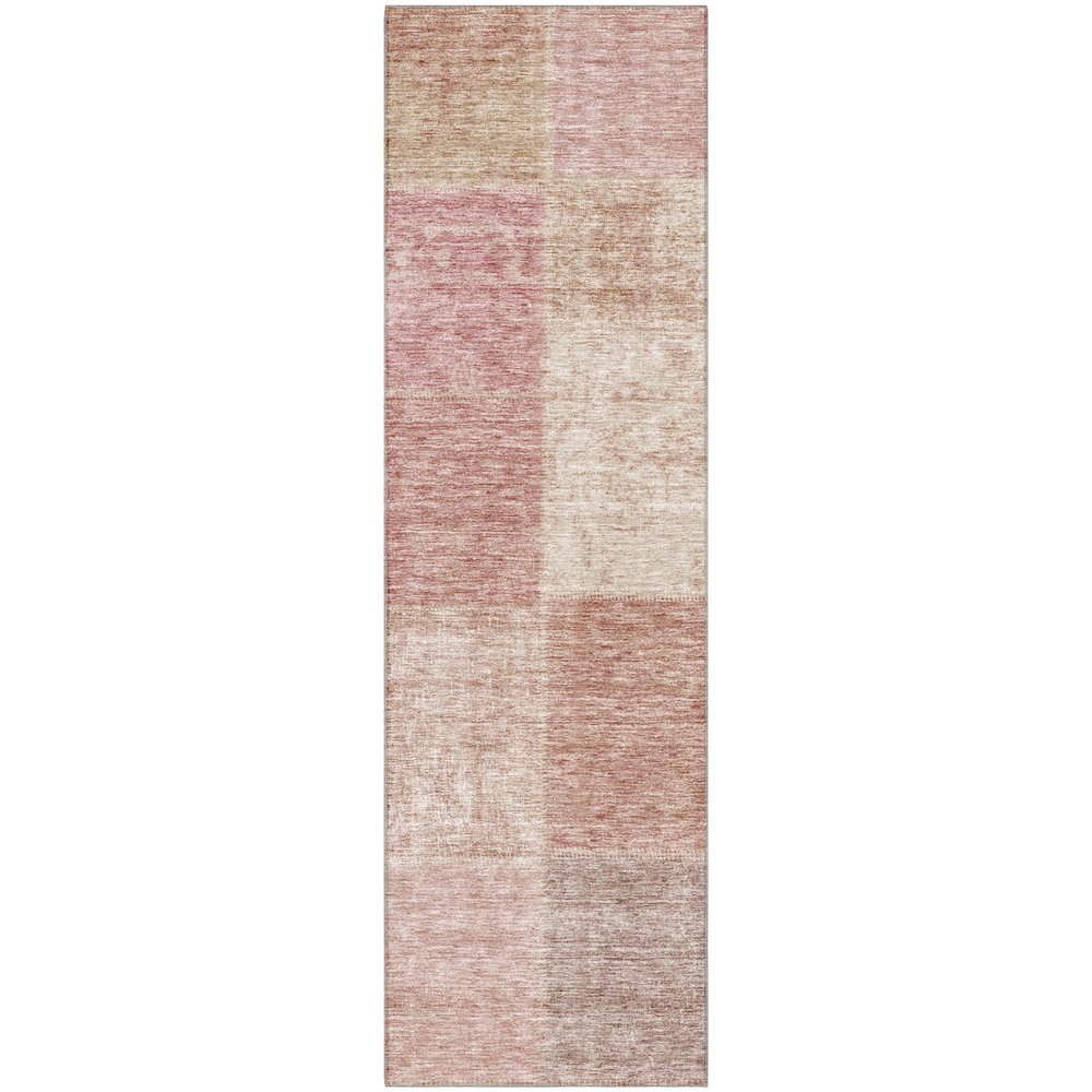 Premium Machine Washable Mayfield AMF664 Blush 2'3" x 7'6" Runner Rug. Picture 1