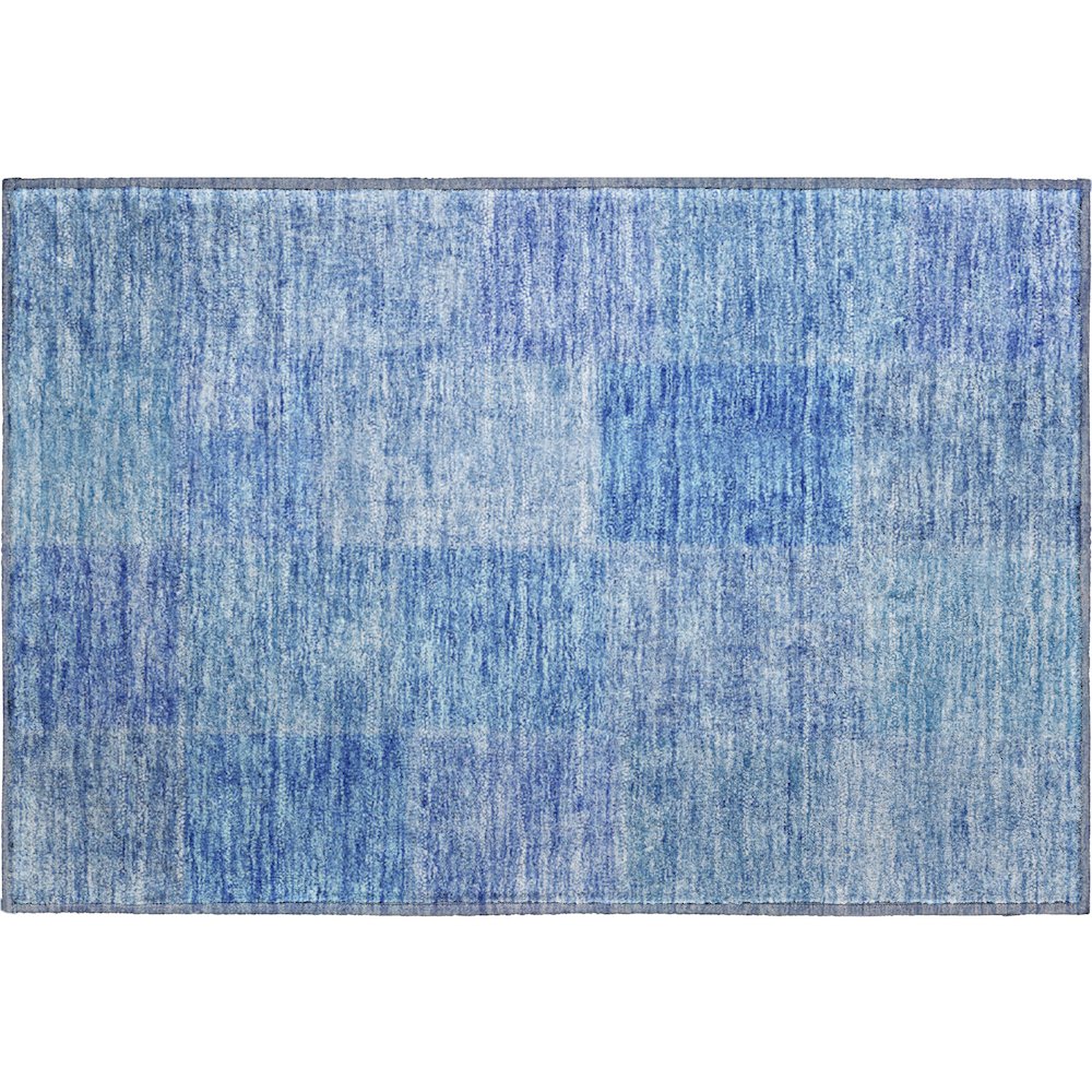 Premium Machine Washable Mayfield AMF664 Denim 1'8" x 2'6" Rug. Picture 1
