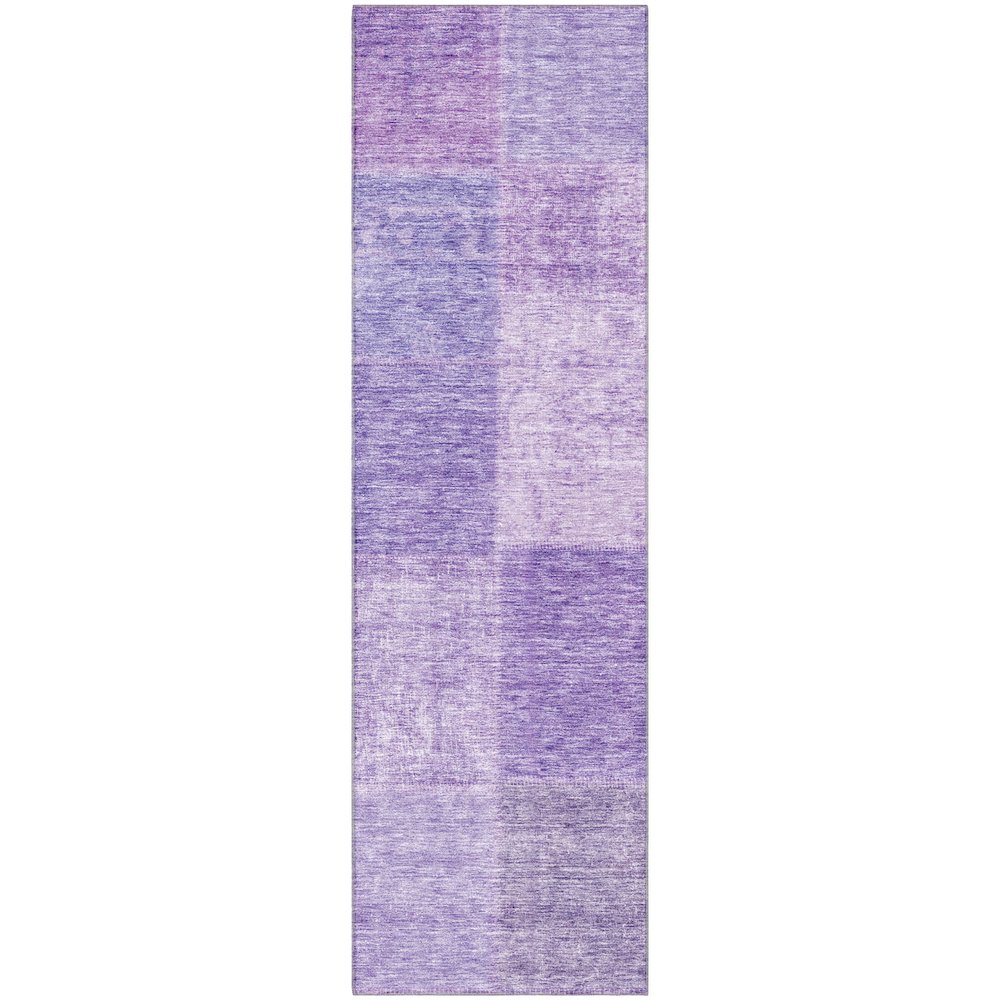 Premium Machine Washable Mayfield AMF664 Lavender 2'3" x 7'6" Runner Rug. Picture 1