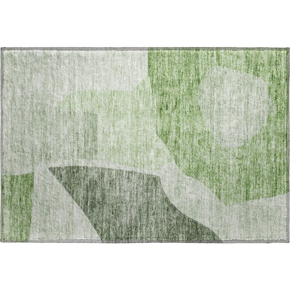 Premium Machine Washable Mayfield AMF665 Aloe 1'8" x 2'6" Rug. Picture 1