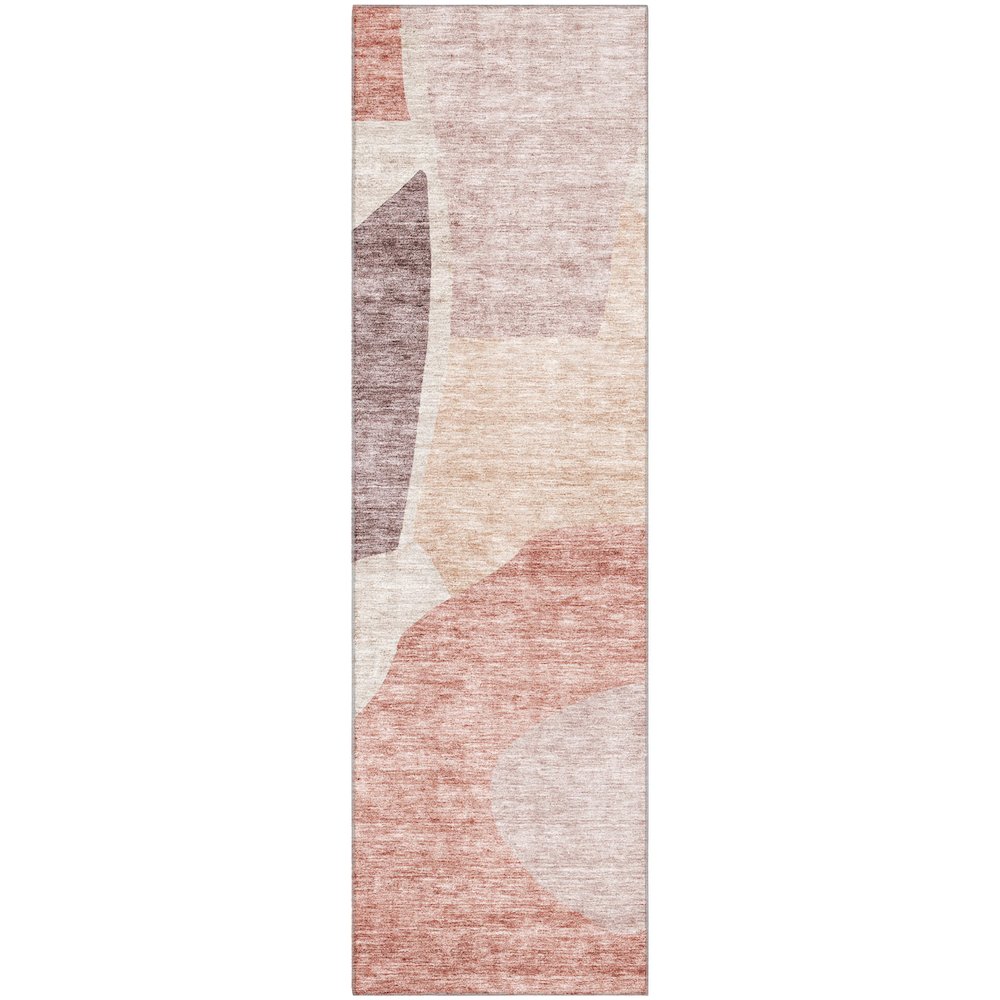 Premium Machine Washable Mayfield AMF665 Blush 2'3" x 7'6" Runner Rug. Picture 1