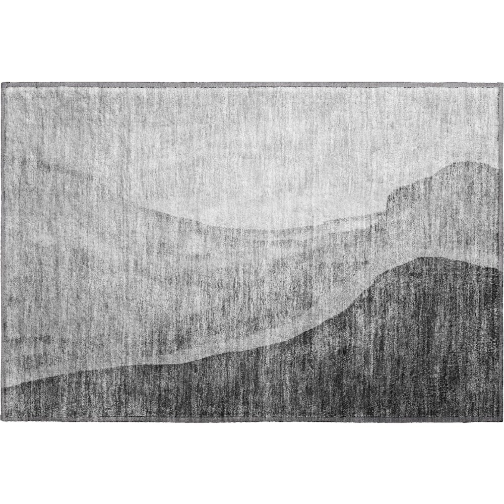 Premium Machine Washable Mayfield AMF667 Gray 1'8" x 2'6" Rug. Picture 1