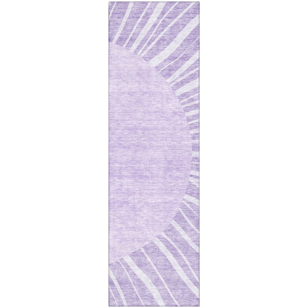 Premium Machine Washable Mayfield AMF668 Lavender 2'3" x 7'6" Runner Rug. Picture 1