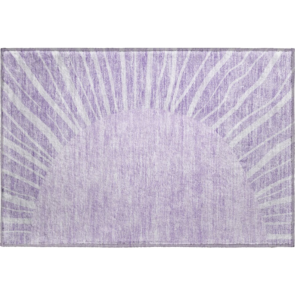 Premium Machine Washable Mayfield AMF668 Lavender 1'8" x 2'6" Rug. Picture 1