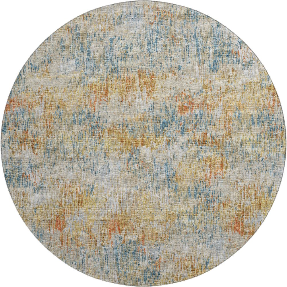 Premium Machine Washable Mayfield  Gilded 8' x 8' Round Rug. Picture 1