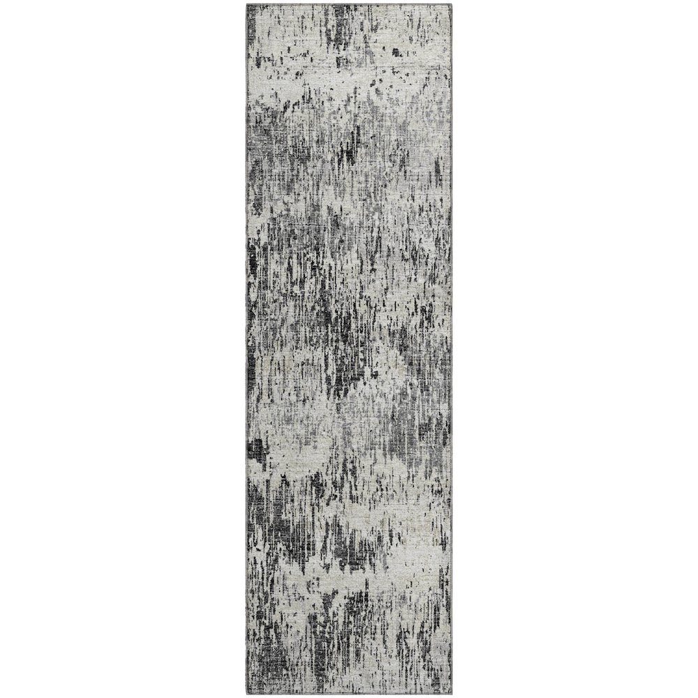 Premium Machine Washable Mayfield  Gray 2'3" x 7'6" Runner Rug. Picture 1