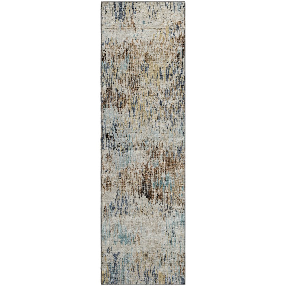 Premium Machine Washable Mayfield  Moody 2'3" x 7'6" Runner Rug. Picture 1
