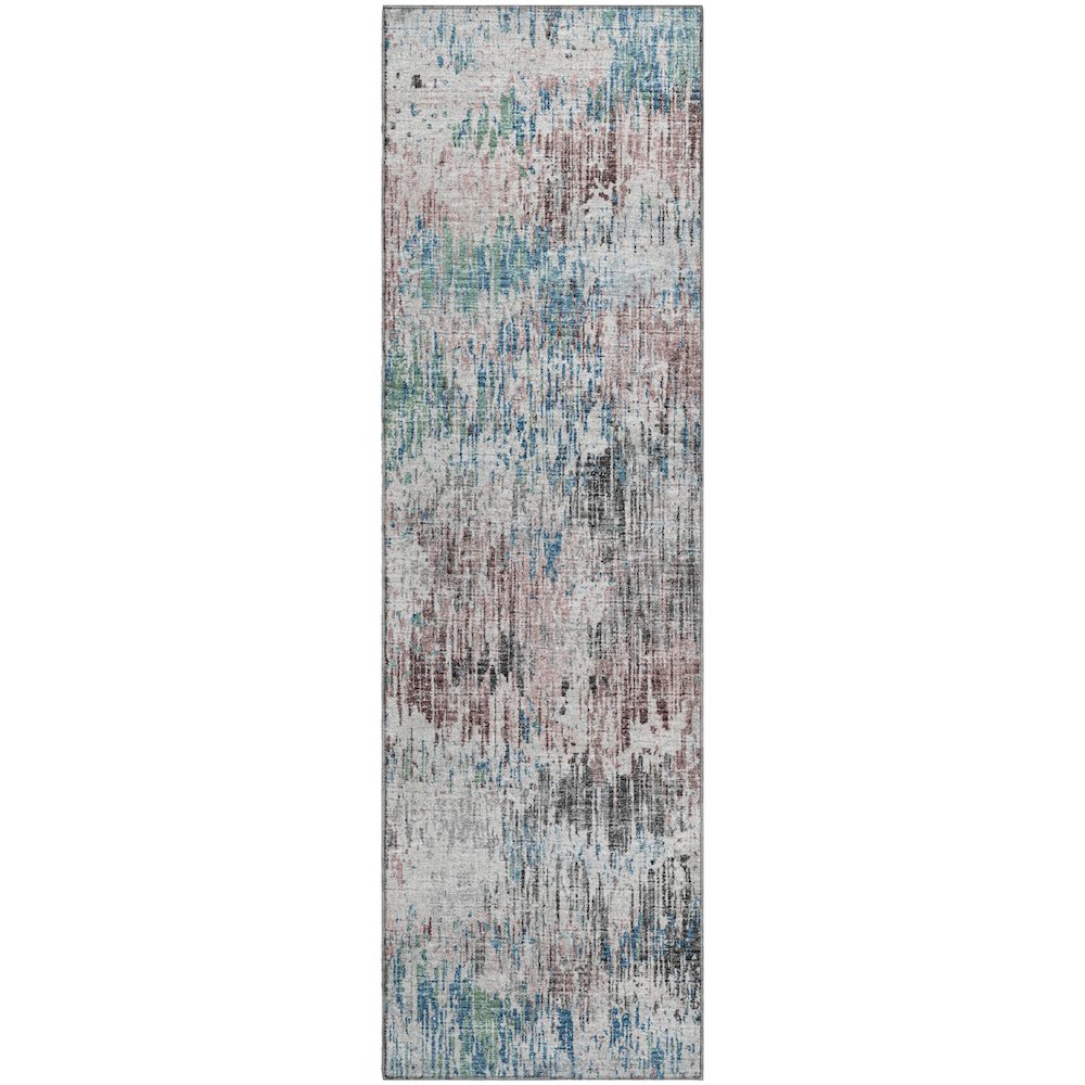 Premium Machine Washable Mayfield  Multi 2'3" x 7'6" Runner Rug. Picture 1