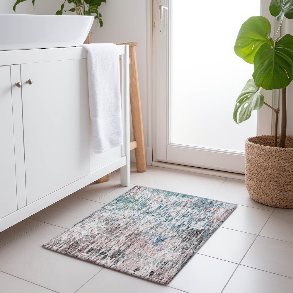 Premium Machine Washable Mayfield  Multi 1'8" x 2'6" Rug. Picture 5
