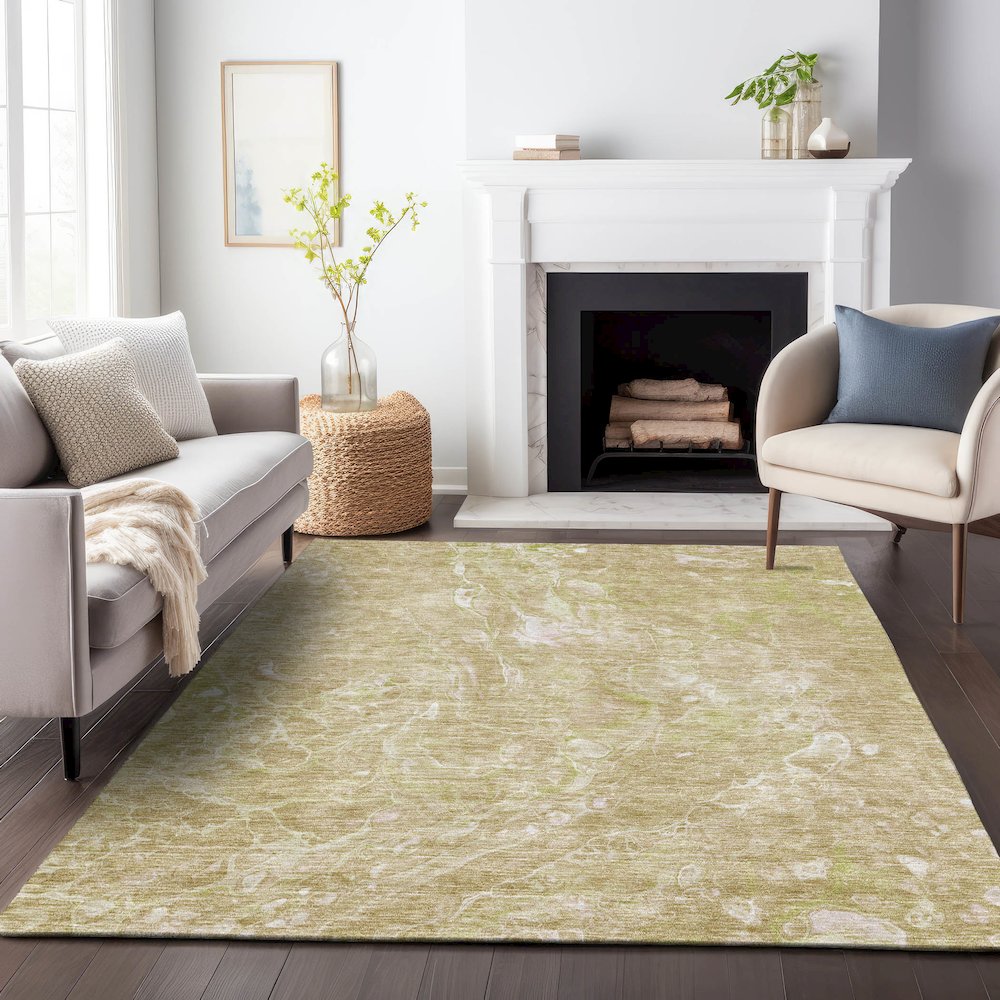 Premium Machine Washable Mayfield AMF670 Beige 2'6" x 3'10" Rug. Picture 5