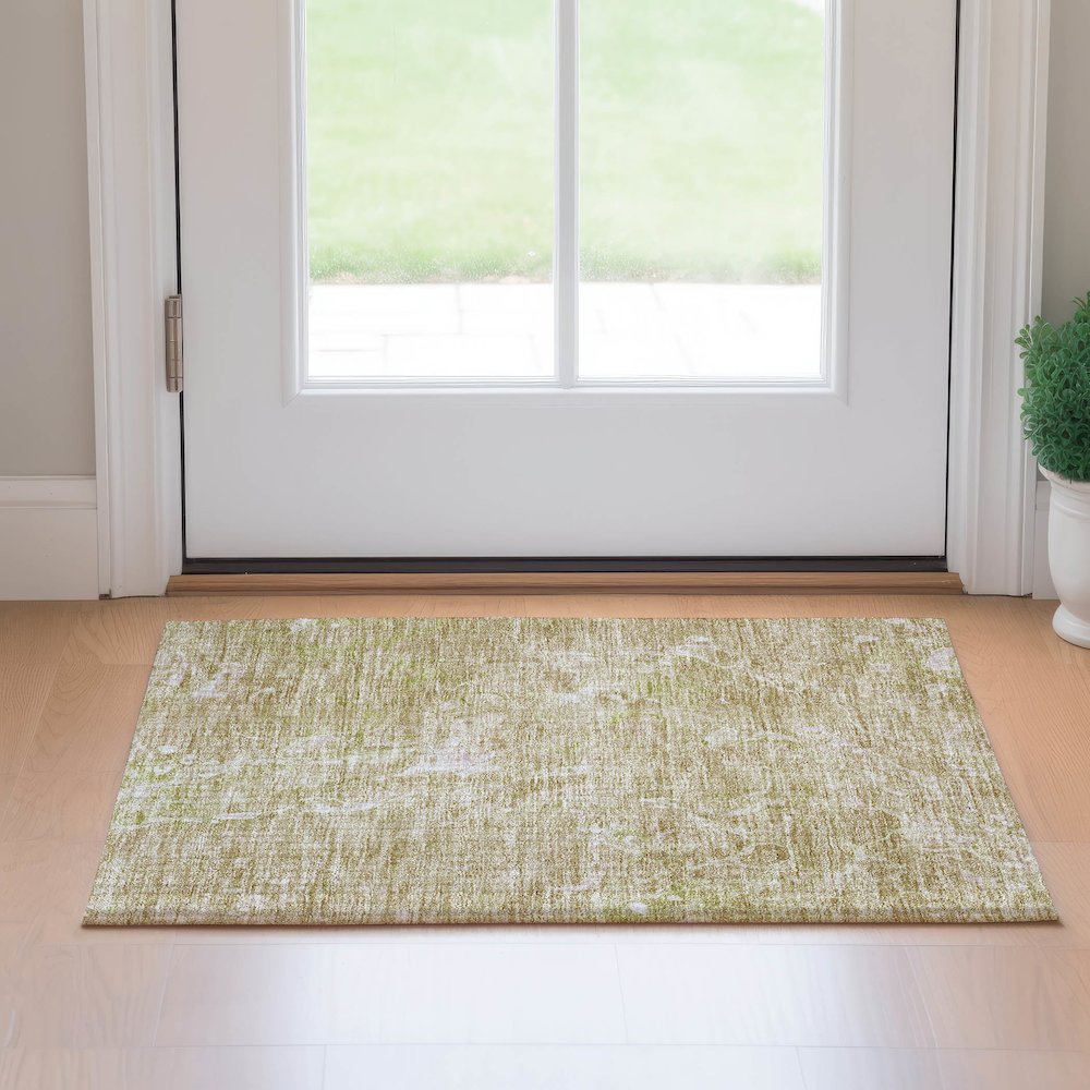 Premium Machine Washable Mayfield AMF670 Beige 1'8" x 2'6" Rug. Picture 5