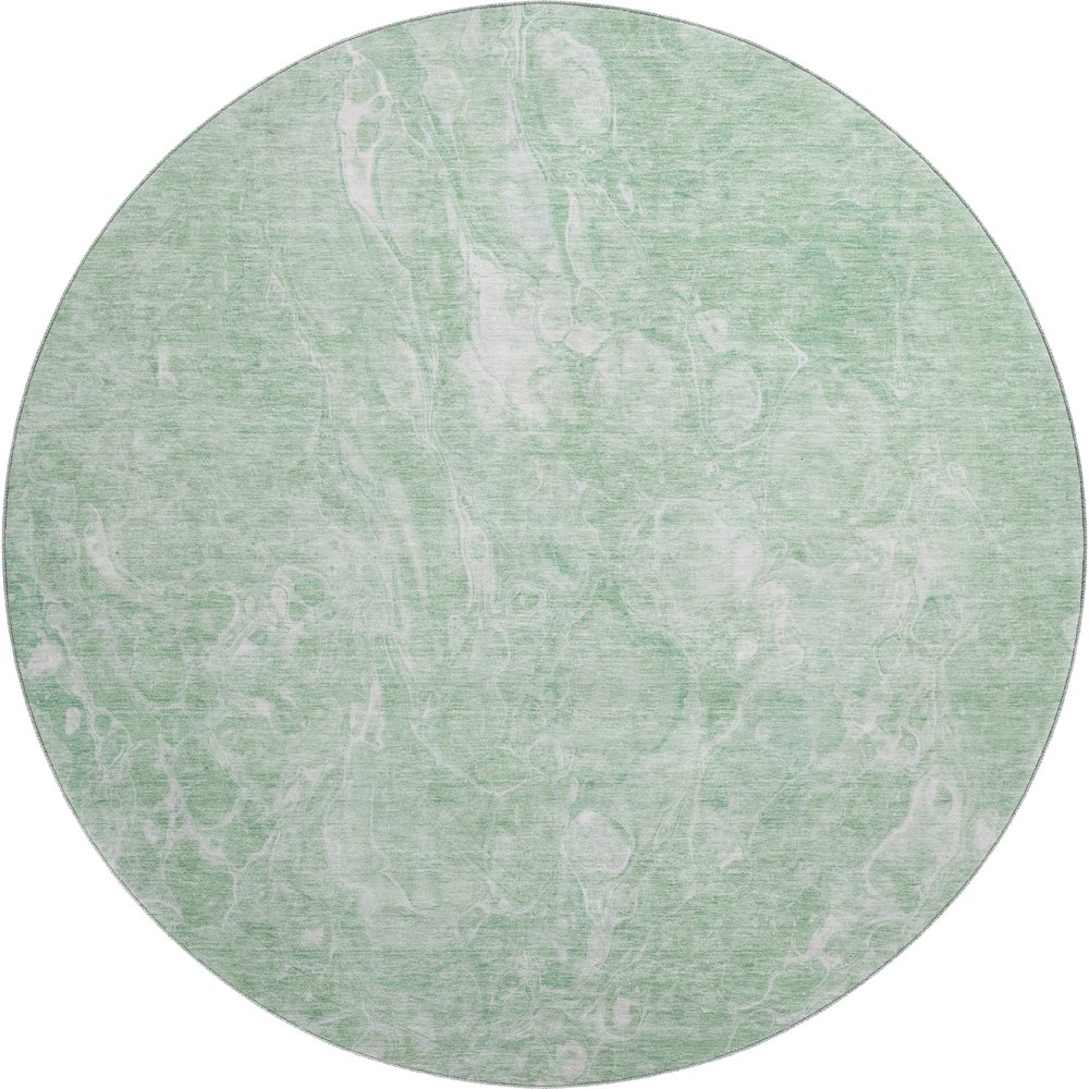 Premium Machine Washable Mayfield AMF670 Mint 8' x 8' Round Rug. Picture 1