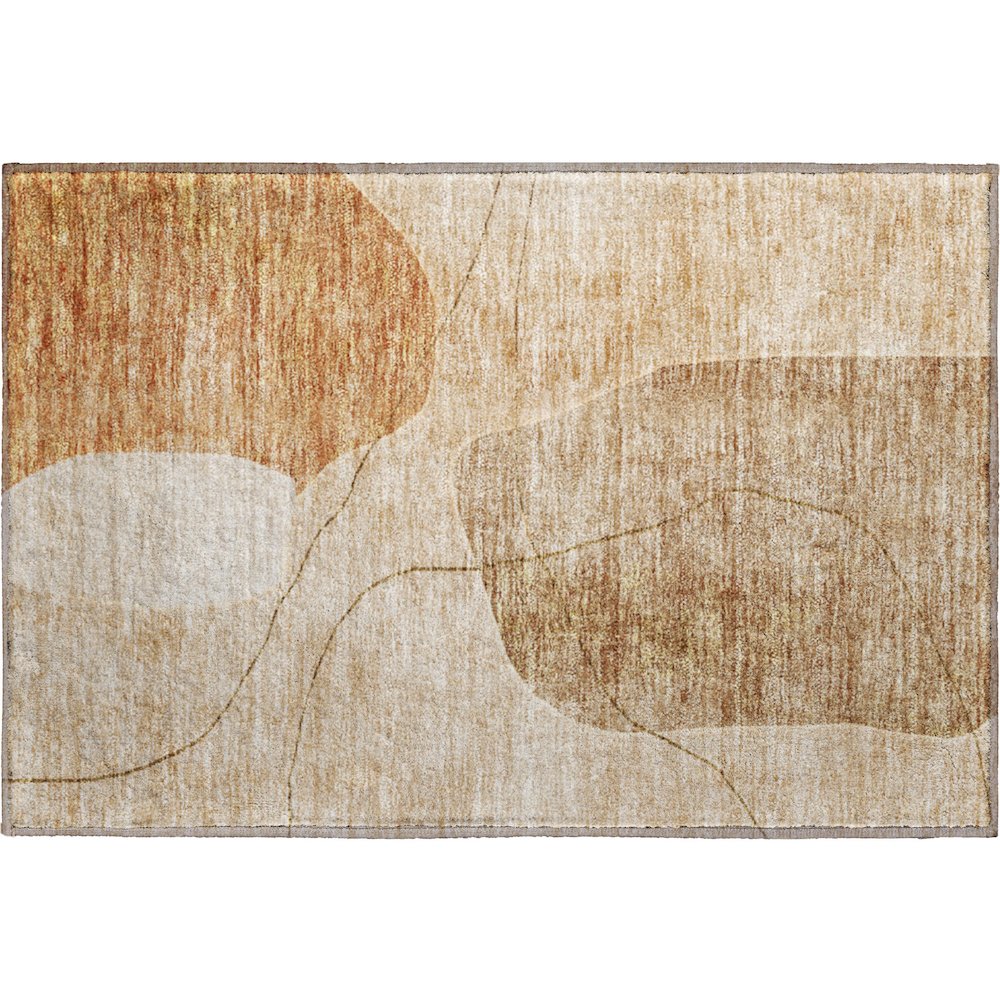 Premium Machine Washable Mayfield AMF672 Paprika 1'8" x 2'6" Rug. Picture 1
