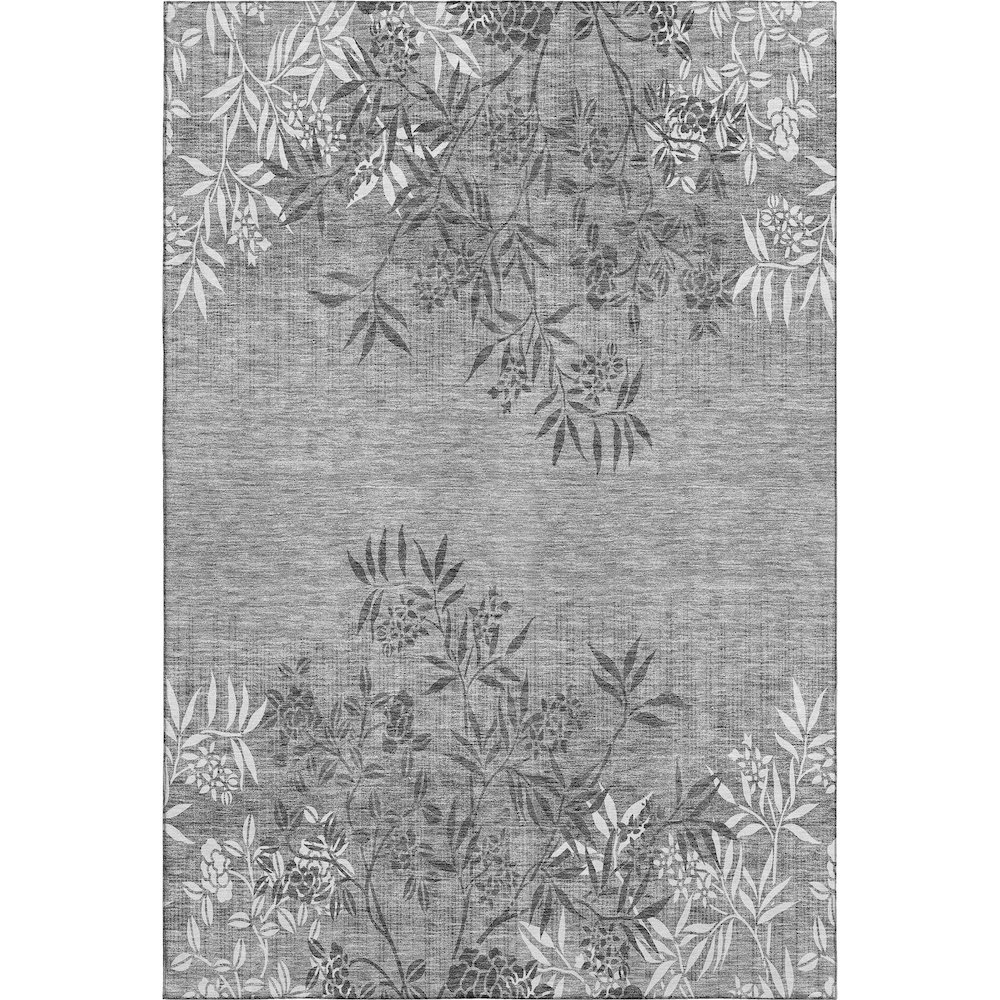 Premium Machine Washable Mayfield AMF673 Pewter 2'6" x 3'10" Rug. Picture 1