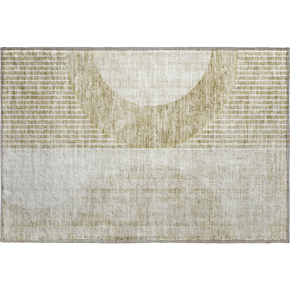 Premium Machine Washable Mayfield AMF676 Taupe 1'8" x 2'6" Rug. Picture 1
