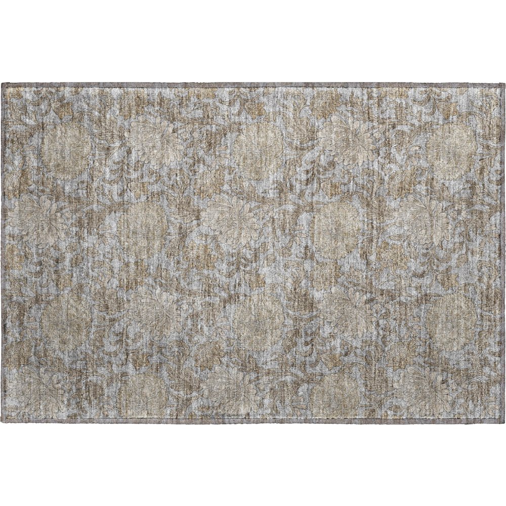 Premium Machine Washable Mayfield AMF677 Gray 1'8" x 2'6" Rug. Picture 1