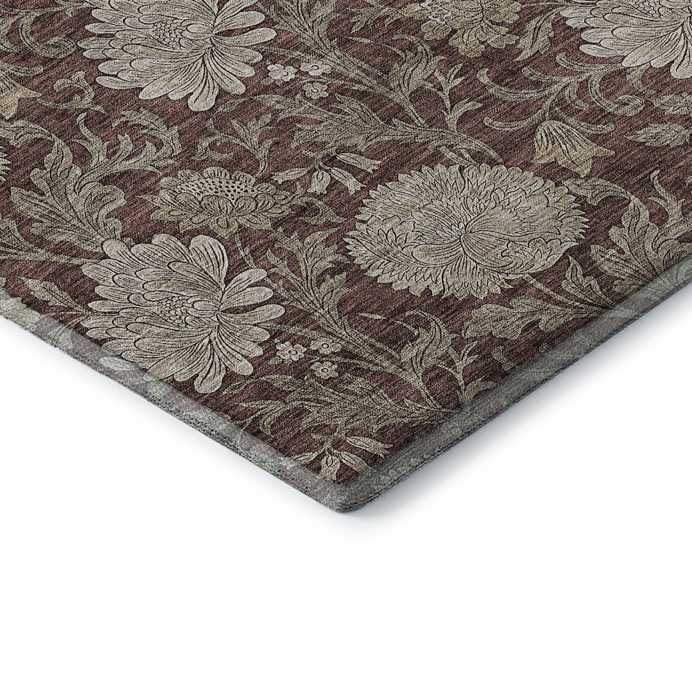 Premium Machine Washable Mayfield AMF677 Merlot 1'8" x 2'6" Rug. Picture 3
