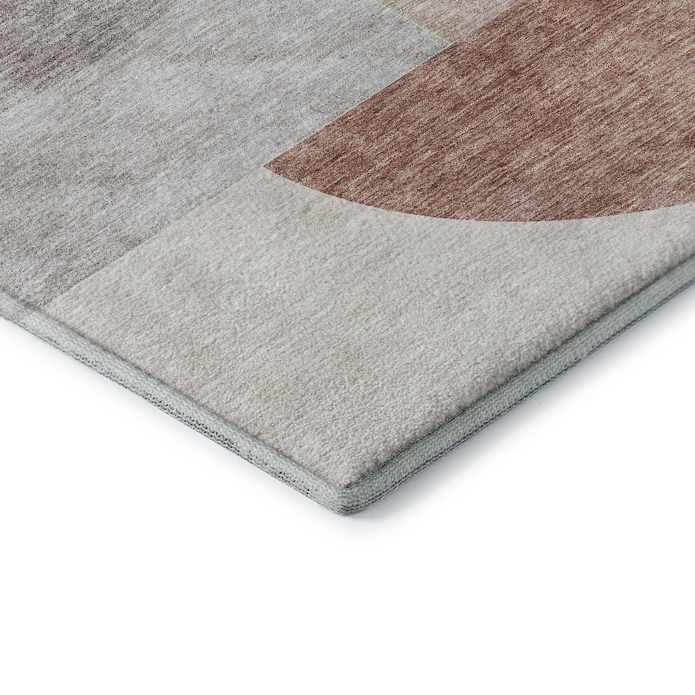 Premium Machine Washable Mayfield AMF678 Copper 1'8" x 2'6" Rug. Picture 3