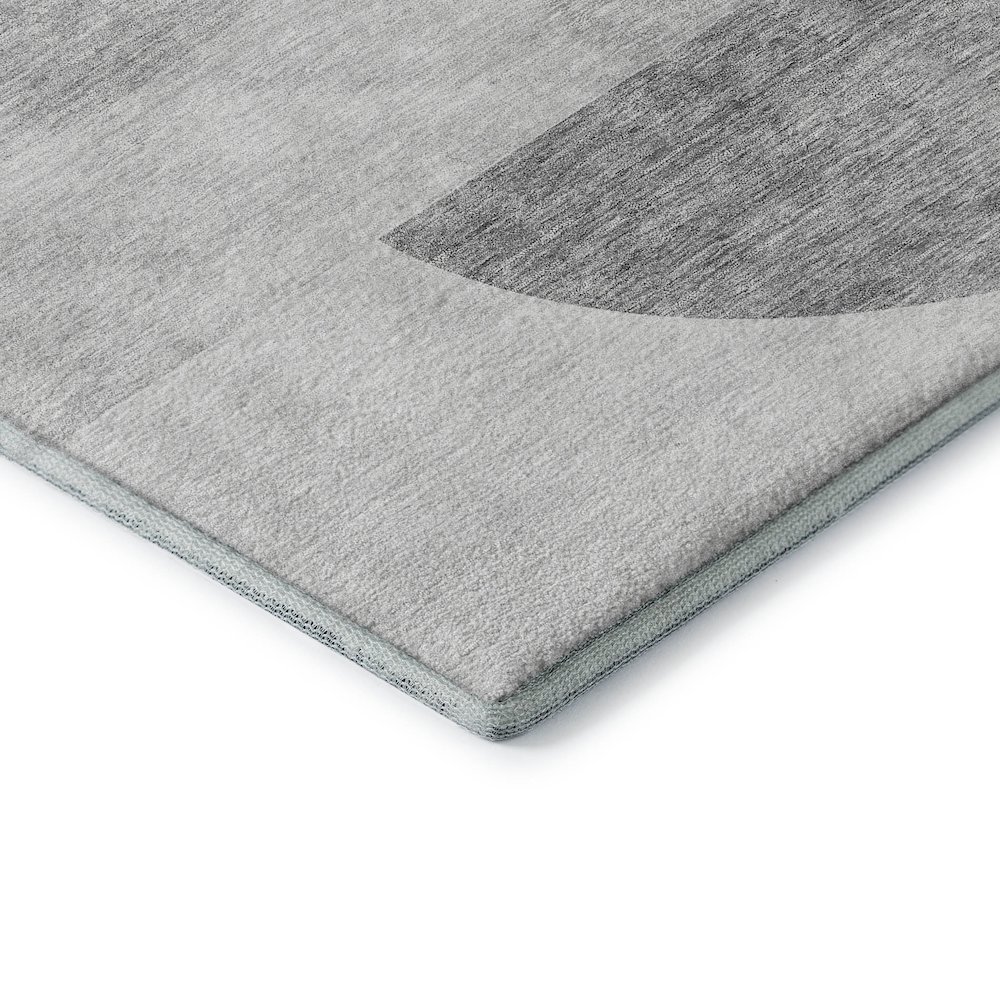 Premium Machine Washable Mayfield AMF678 Gray 1'8" x 2'6" Rug. Picture 3