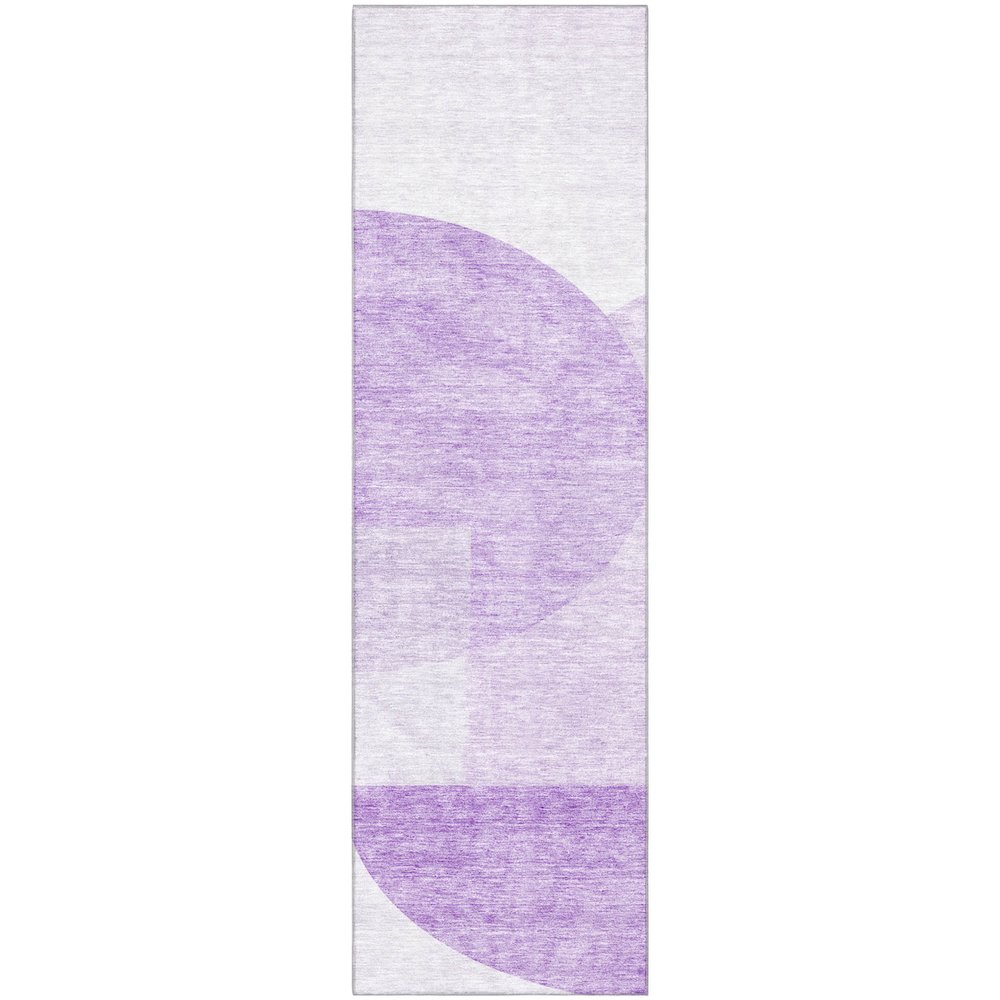 Premium Machine Washable Mayfield AMF678 Purple 2'3" x 7'6" Runner Rug. Picture 1