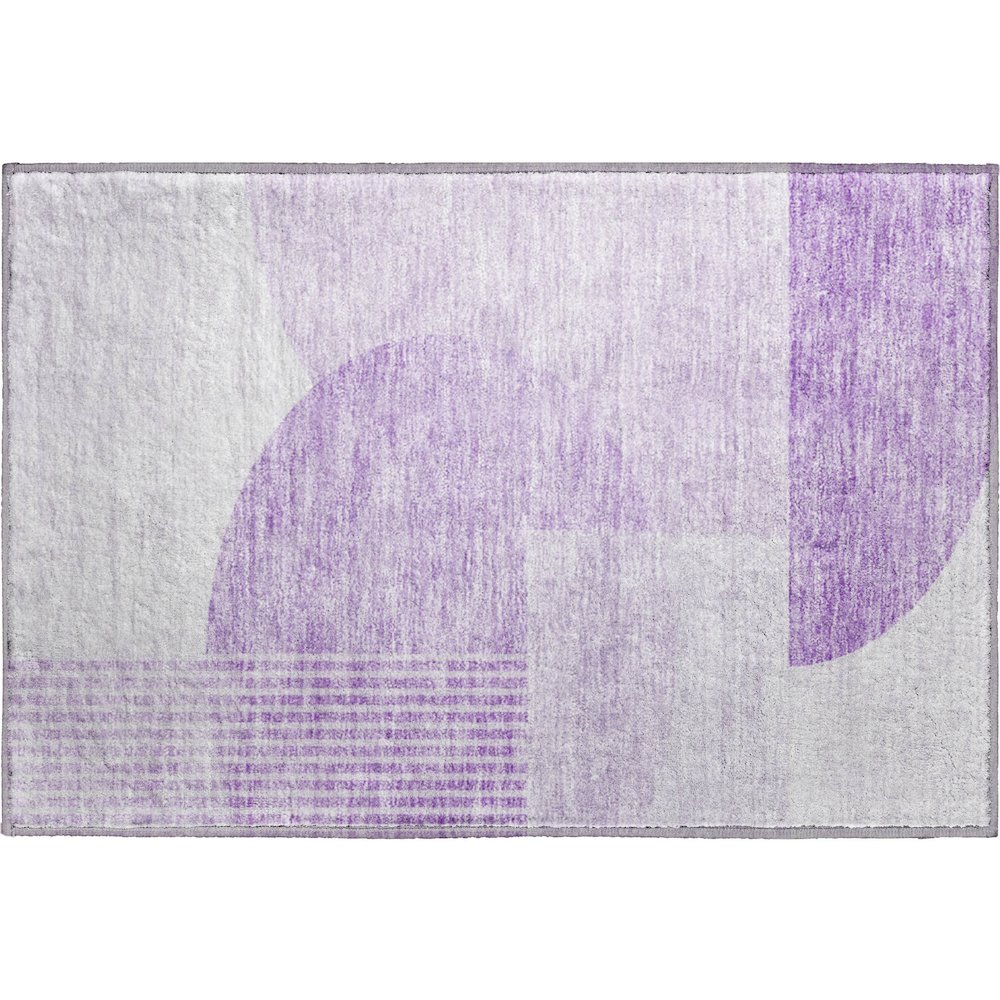Premium Machine Washable Mayfield AMF678 Purple 1'8" x 2'6" Rug. Picture 1