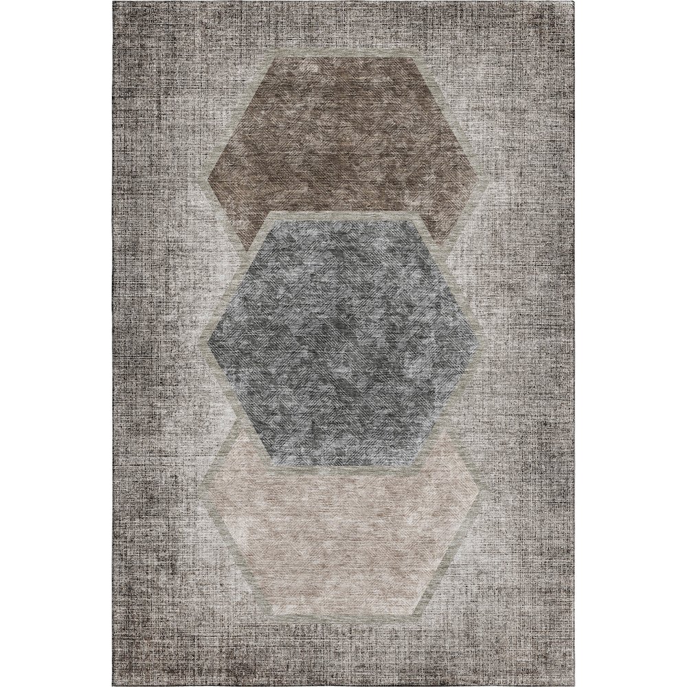 Premium Machine Washable Mayfield AMF679 Fudge 2'6" x 3'10" Rug. Picture 1