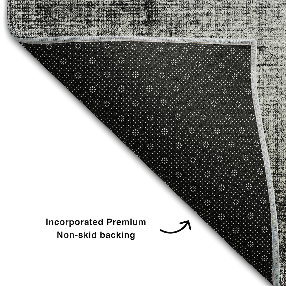 Premium Machine Washable Mayfield AMF679 Gray 1'8" x 2'6" Rug. Picture 2