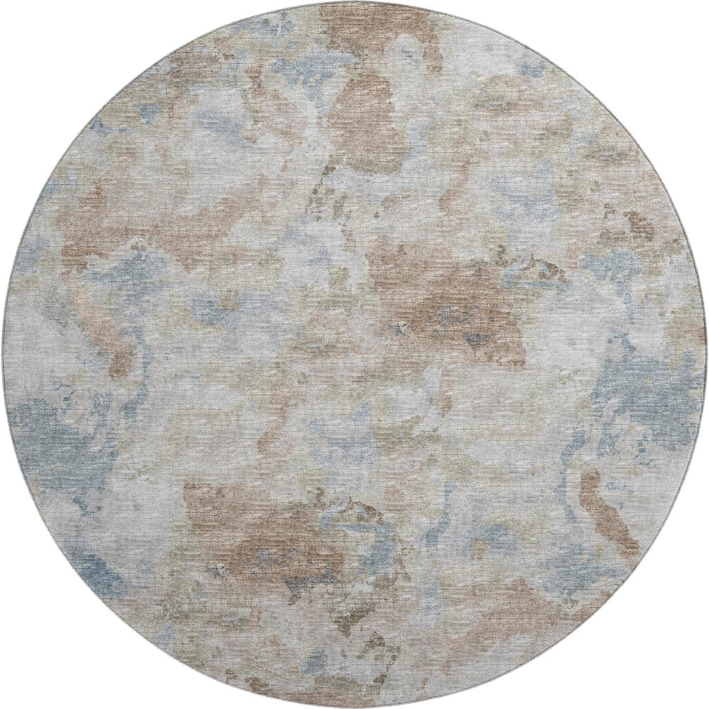 Premium Machine Washable Mayfield  Moody 8' x 8' Round Rug. Picture 1