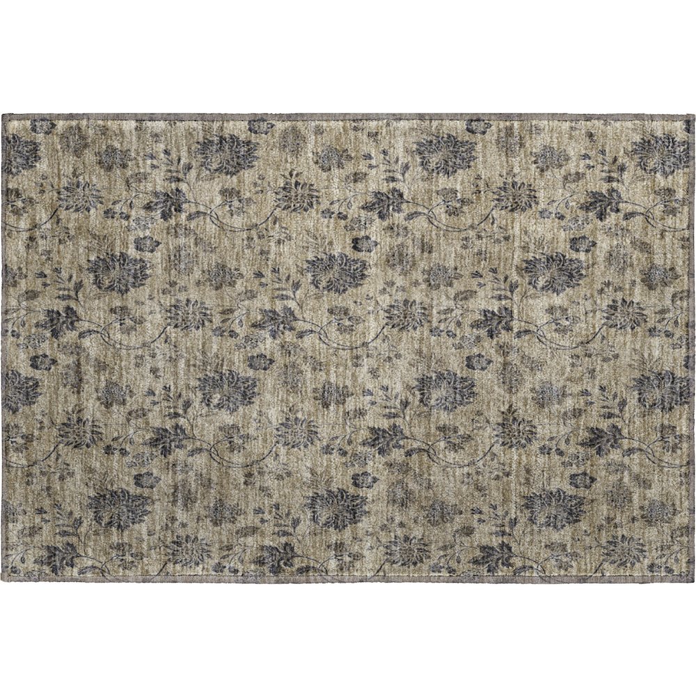 Premium Machine Washable Mayfield AMF680 Brown 1'8" x 2'6" Rug. Picture 1