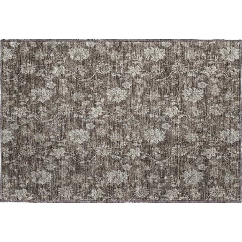 Premium Machine Washable Mayfield AMF680 Chocolate 1'8" x 2'6" Rug. Picture 1