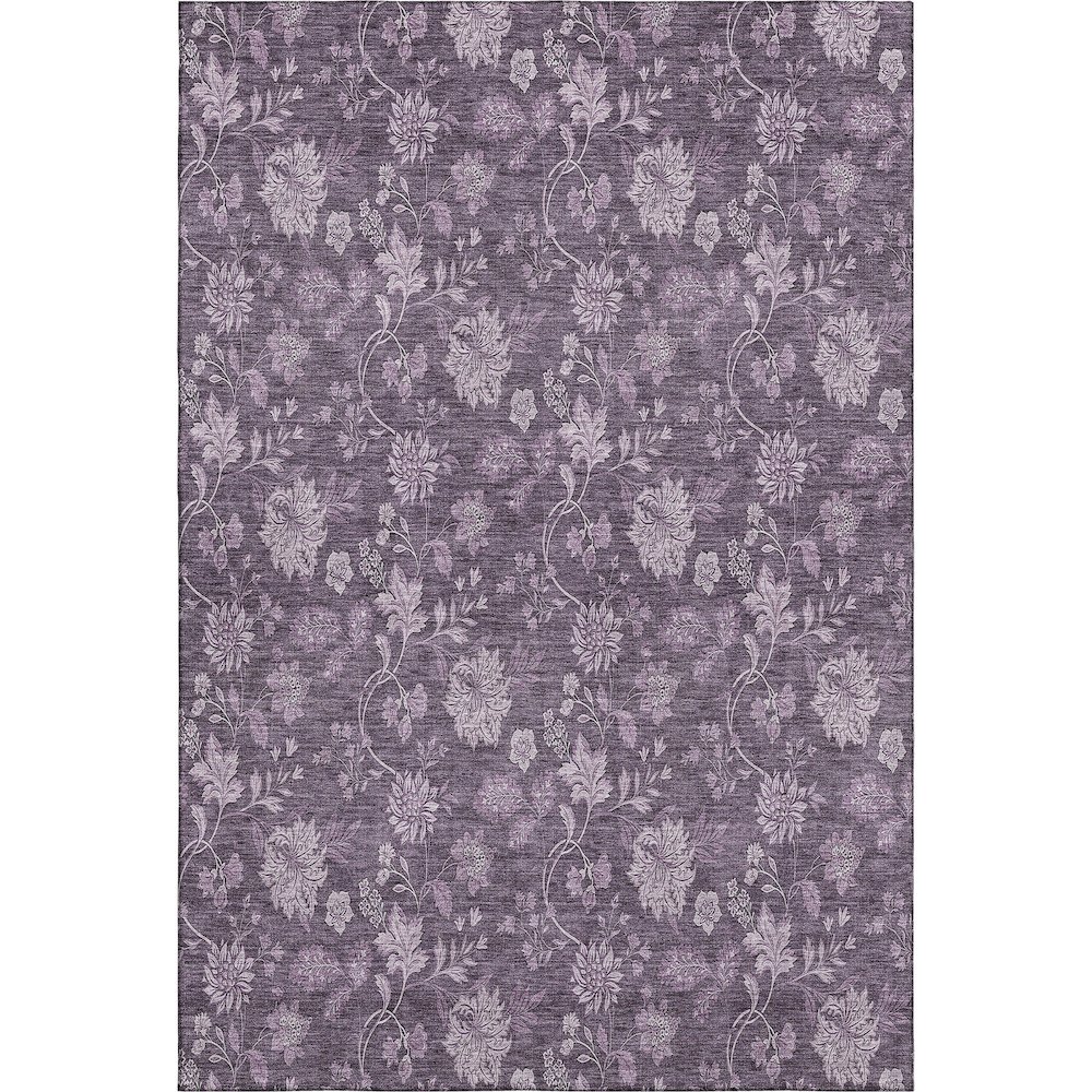 Premium Machine Washable Mayfield AMF680 Plum 2'6" x 3'10" Rug. Picture 1
